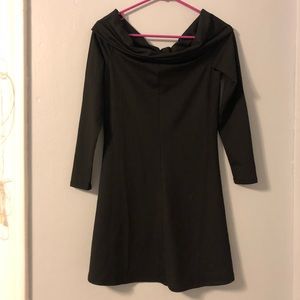 H&M fit&flare ribbed off the shoulder skater dress